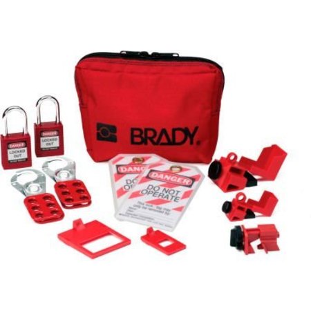 BRADY Brady® 105967 Breaker Lockout Sampler Toolbox Kit With Safety Padlocks, 7-1/2"W x 4-3/4"H 105967